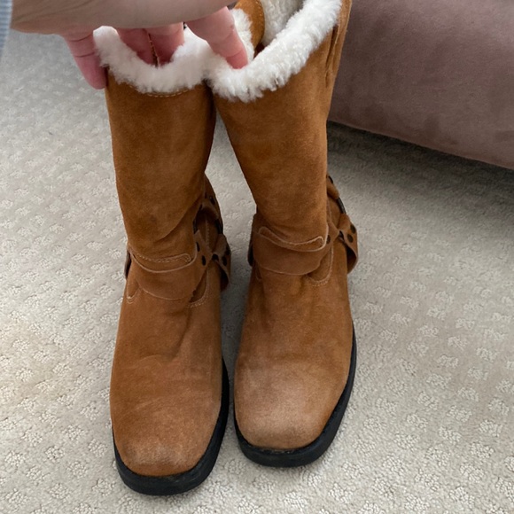 Flurries Biker Style Suede and Sheepskin Winter Boot - Picture 2 of 10